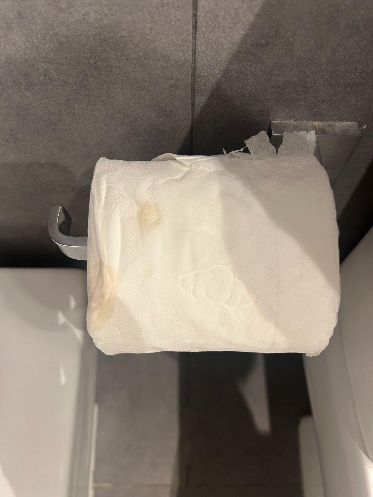 Dirty toilet paper!