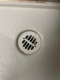 In addition, around the shower drain, I would take the top off and clean in and all around this area. I do this in my own home, there are only two people in our own and it’s crazy how quickly sludge, hair and dirt collect. I clean it every 3 months.