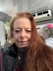 On the shuttle to the casino with my family.