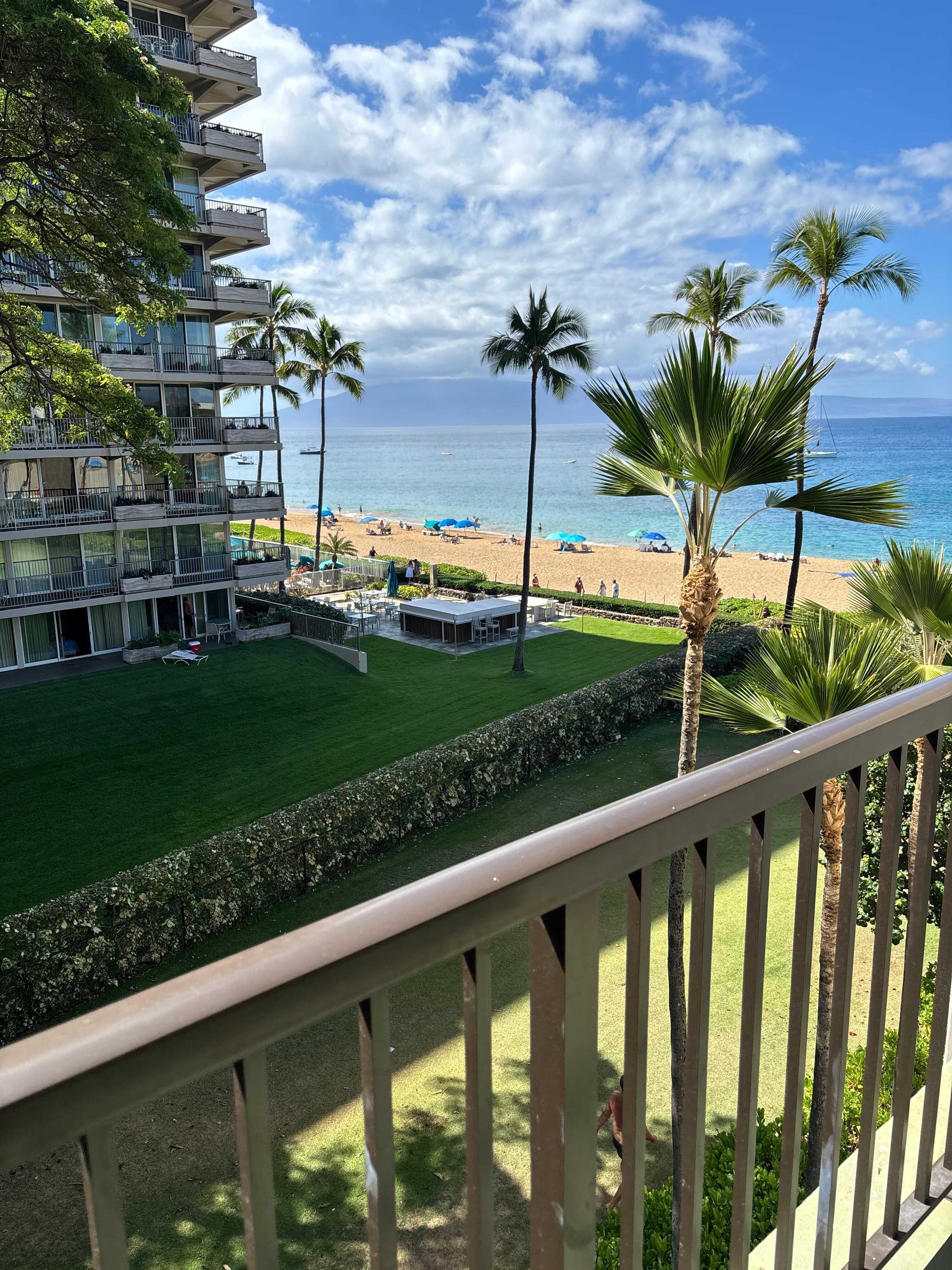 Views from the balcony, it might look far to the beach but it was 1 min walk😄