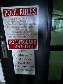 Pool was shut down and looked like it hadn’t been open for awhile