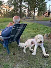 Toby and Joe waiting for sunset