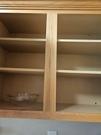 1 Bowl in the kitchen
No supplies whatsoever