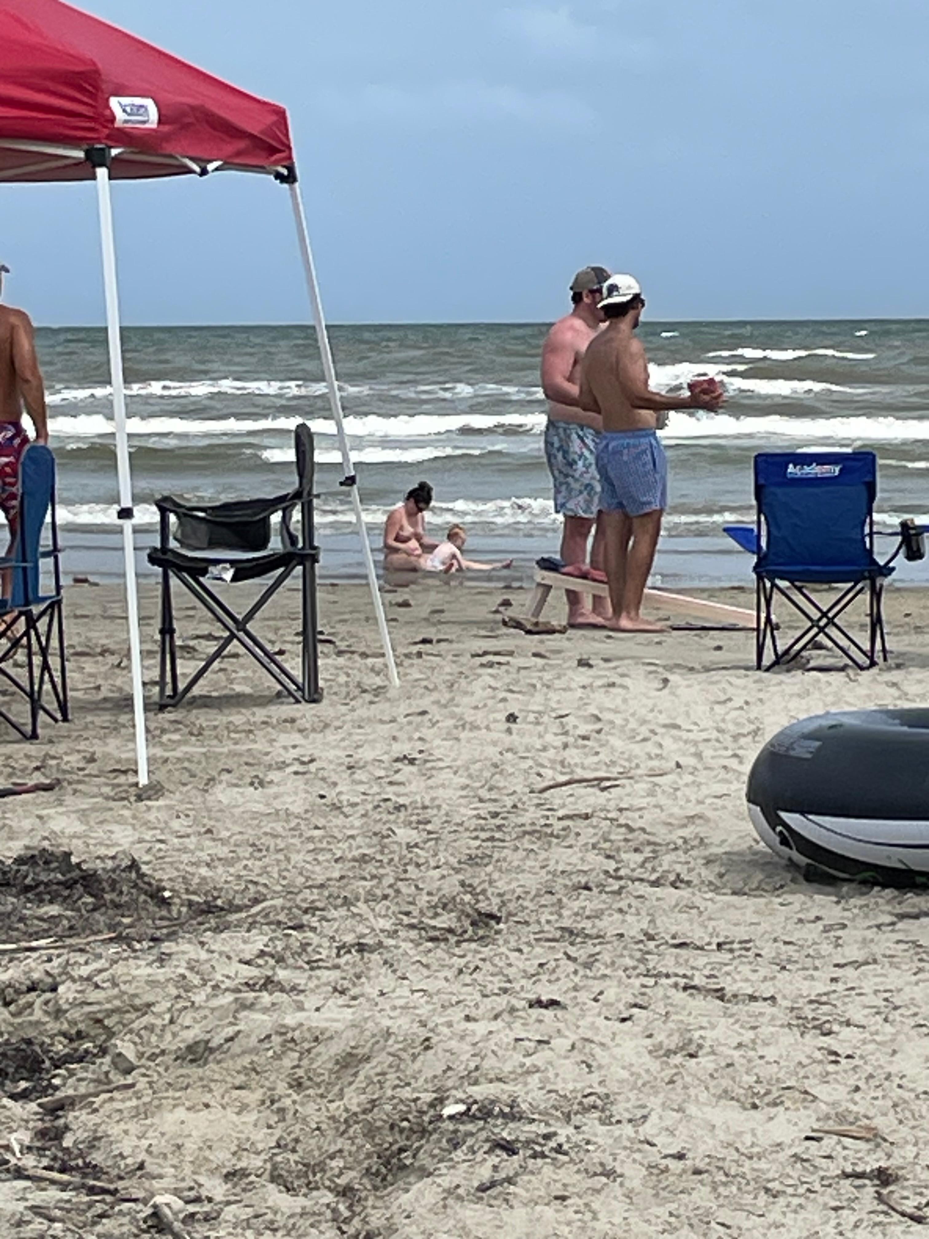 Baby’s first beach trip