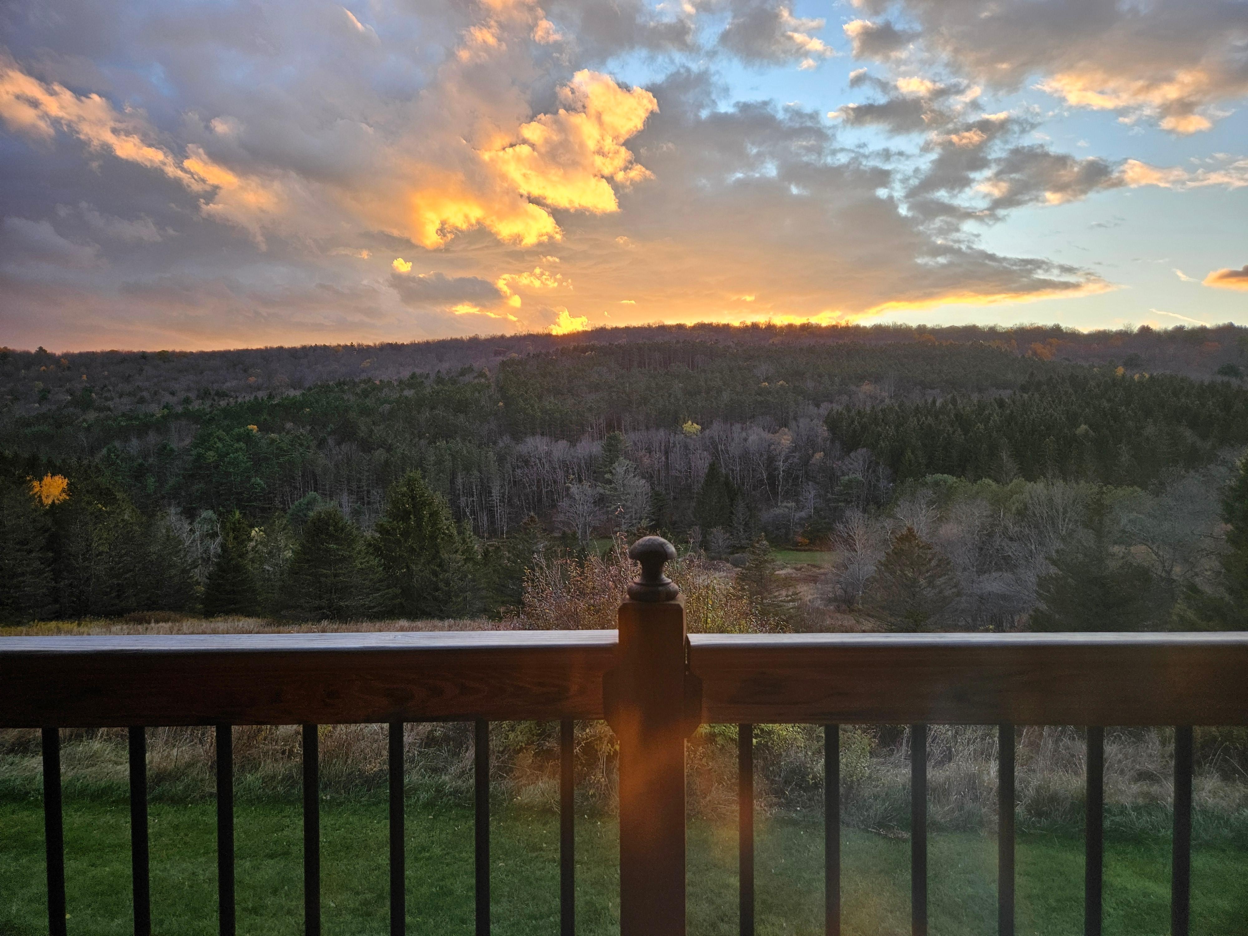 Sunset from the front deck. 