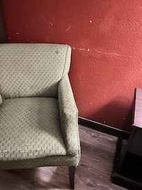 Paint was chipped on every wall