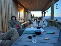 Relaxing on deck