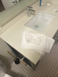 I also checked the closet and other compartments for replacement toilet paper, but didn’t find any.