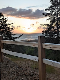 First sunset from our adorable deck