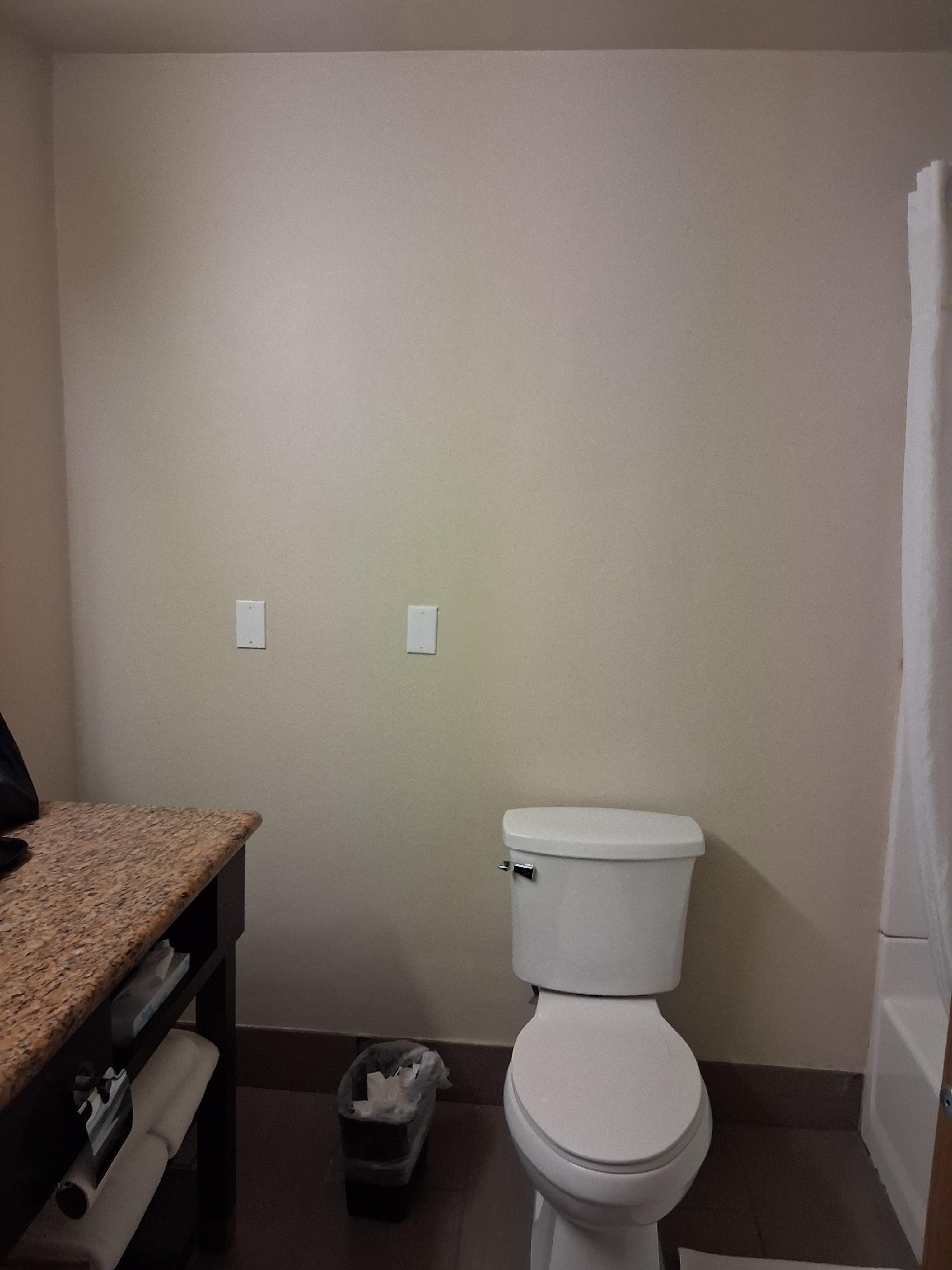 Plenty of room for a towel rack.