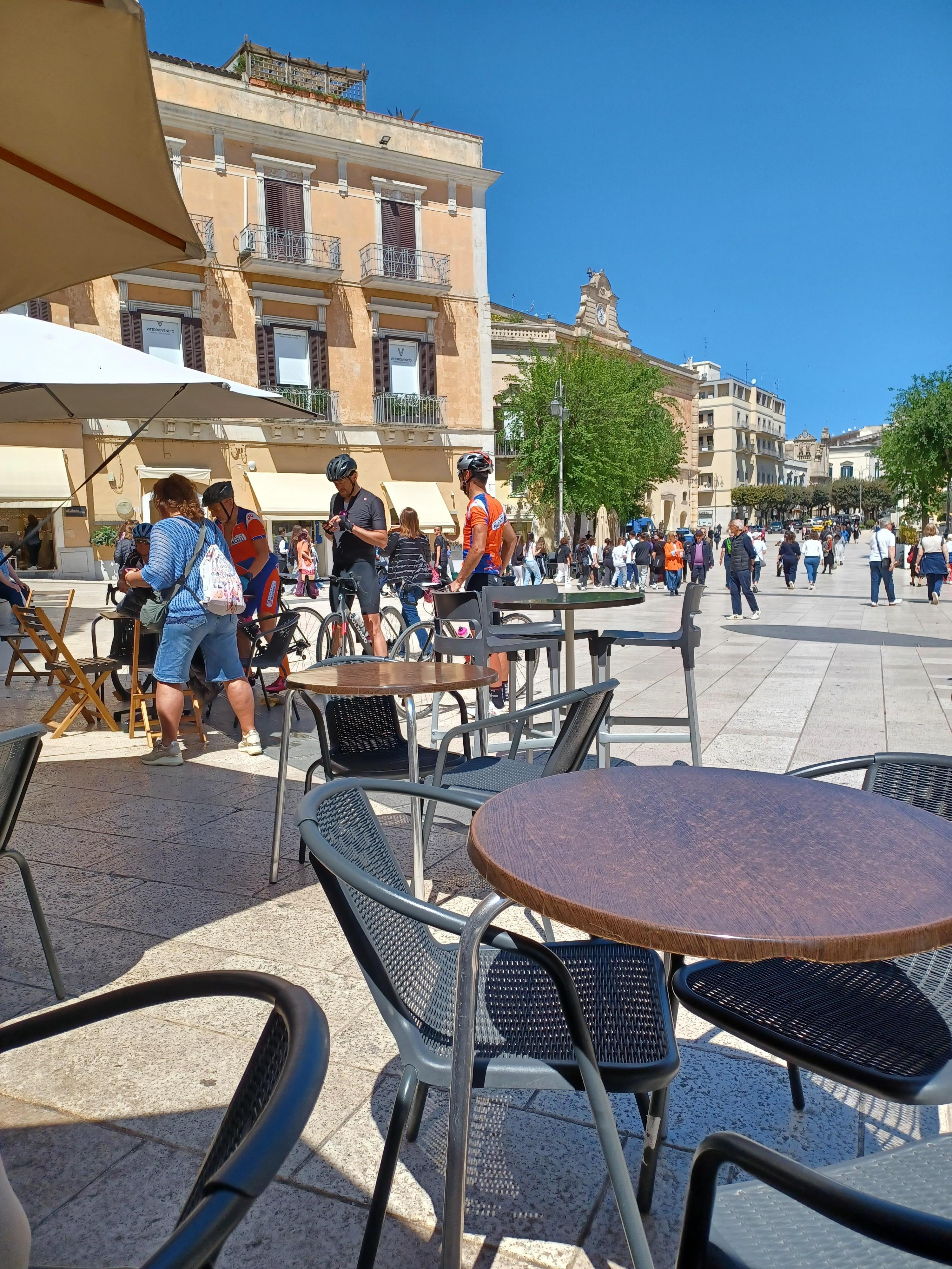 Terrace watching the other tourists.
2 min. Walk from the hotel.