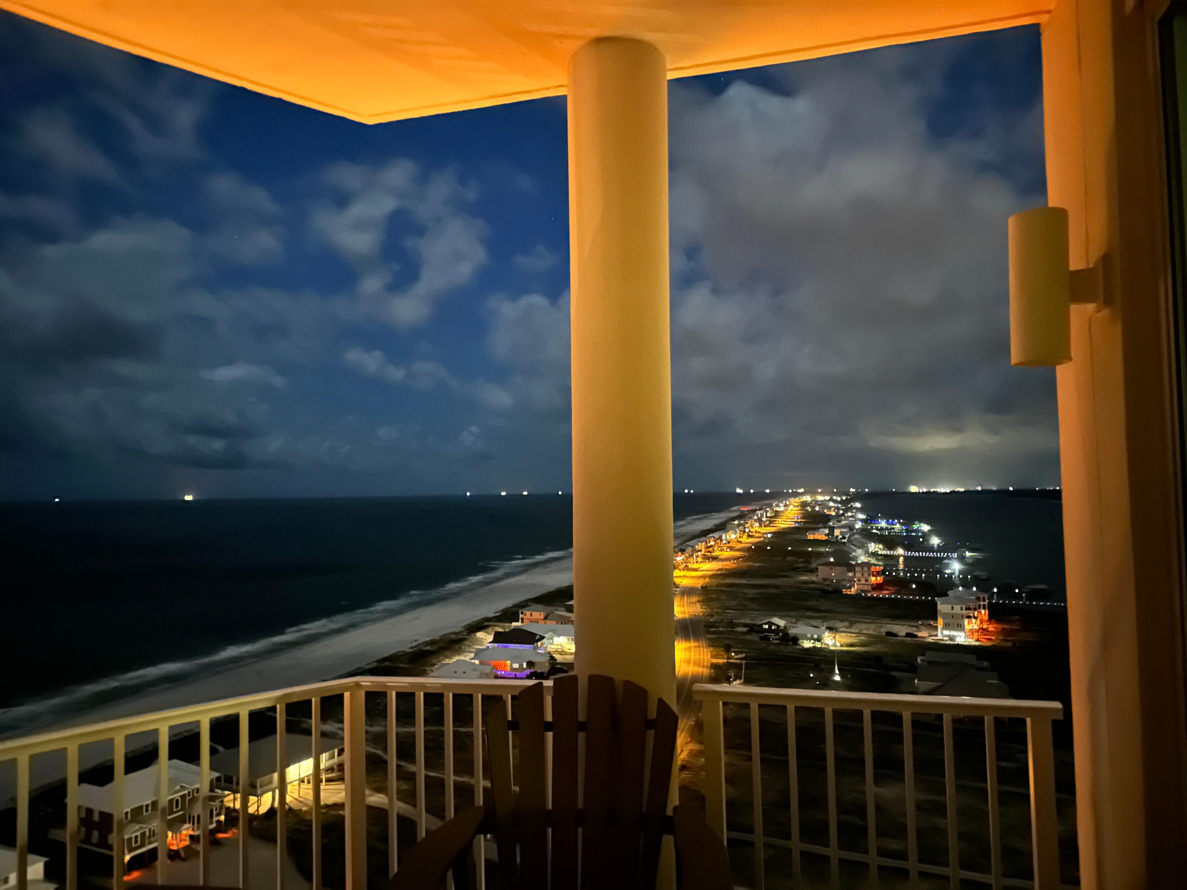View from oceanside balcony