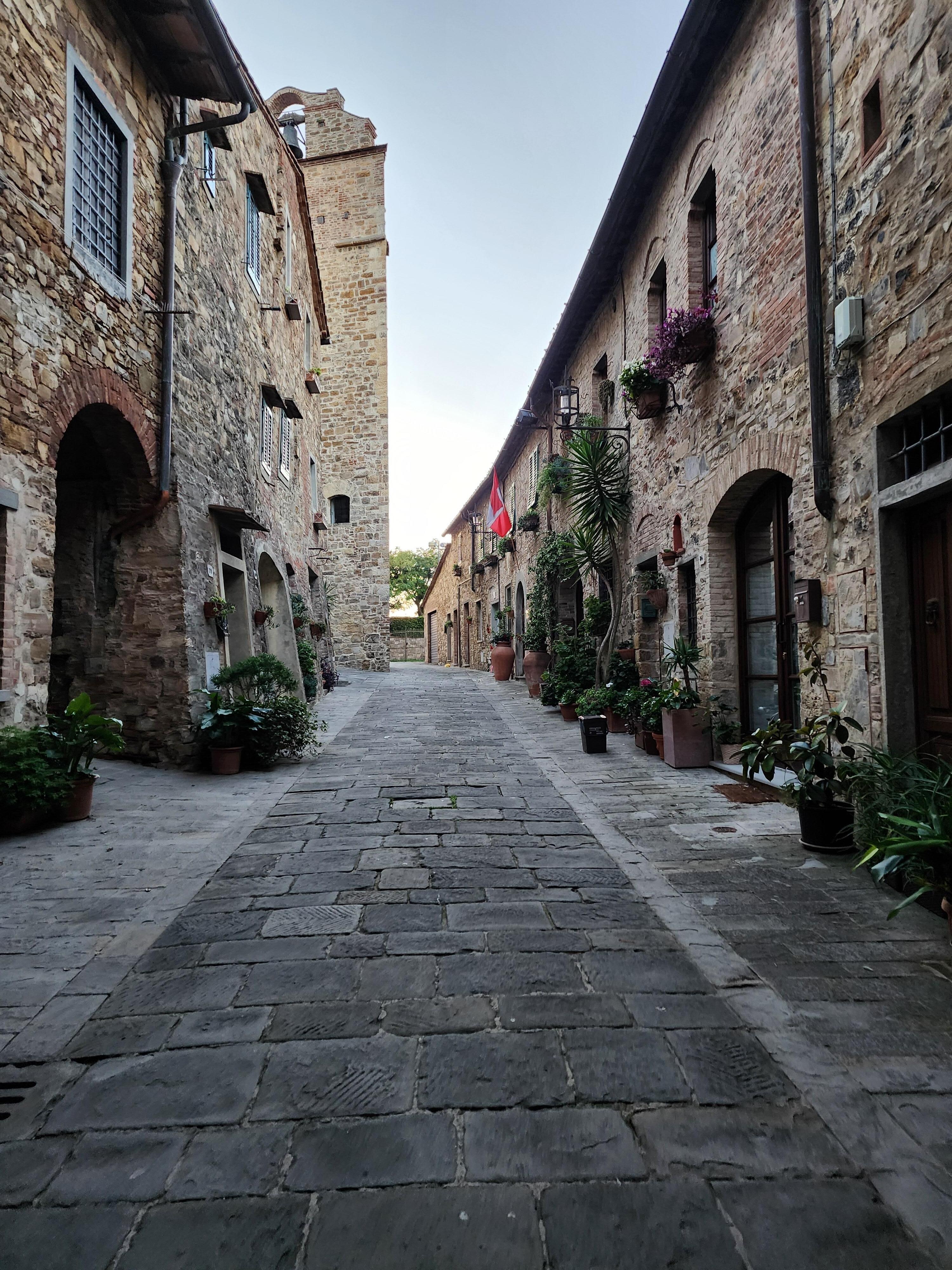 Walking through the village