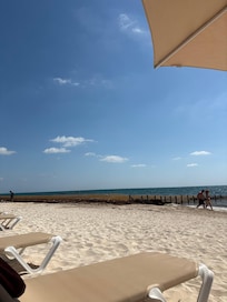 This was taken after three dump truck loads of seaweed were taken away from the neighboring property.