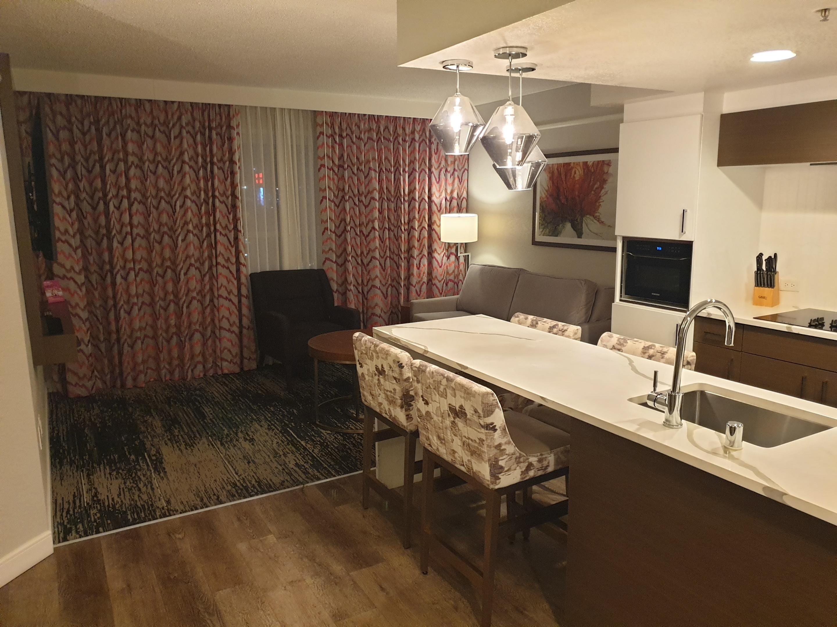 Living room and kitchen. Good space