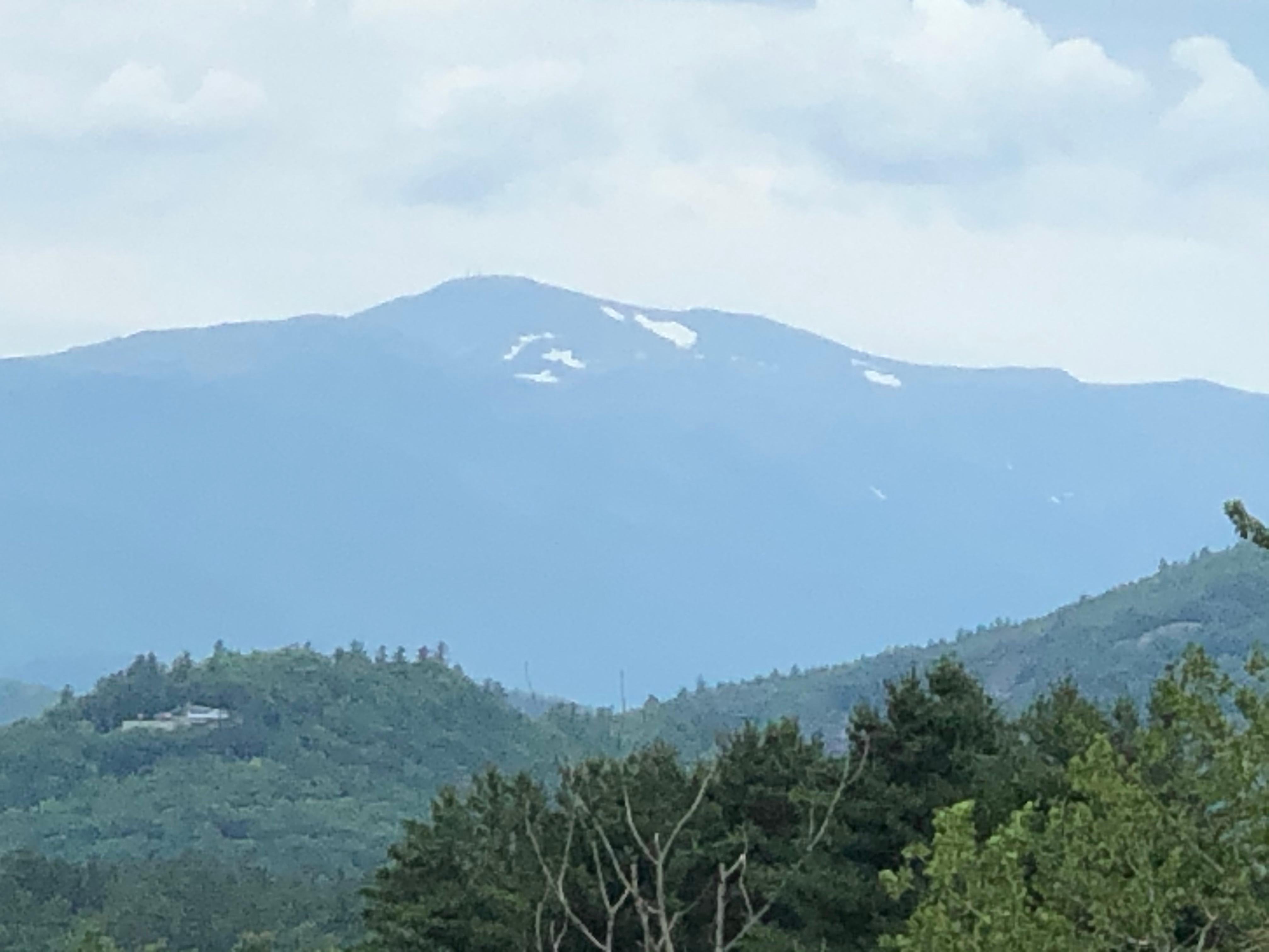 Mt Washington still with snow on the end of June.