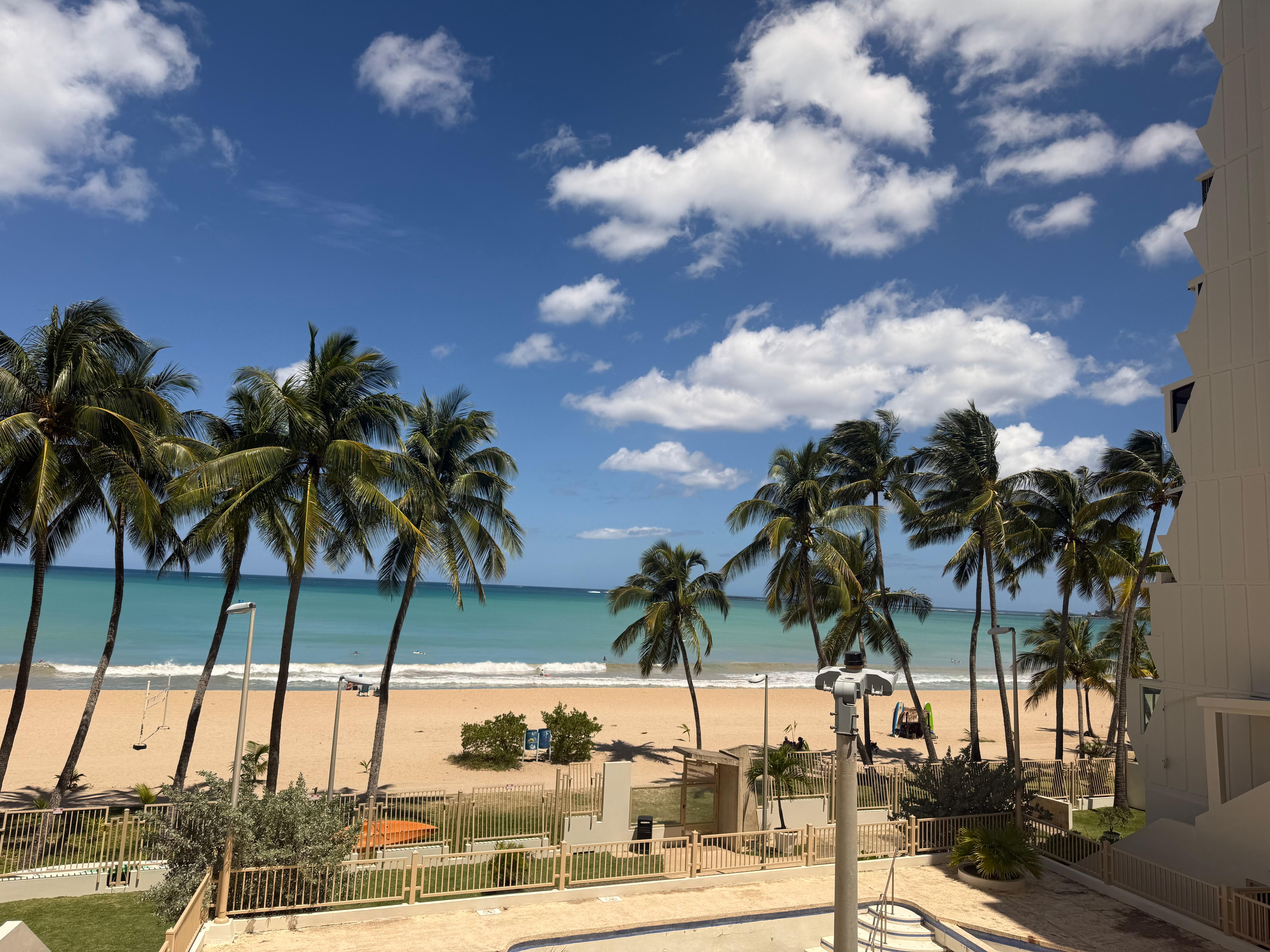 View of the beach from the unit