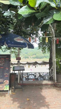 Frühstücks Terrasse.