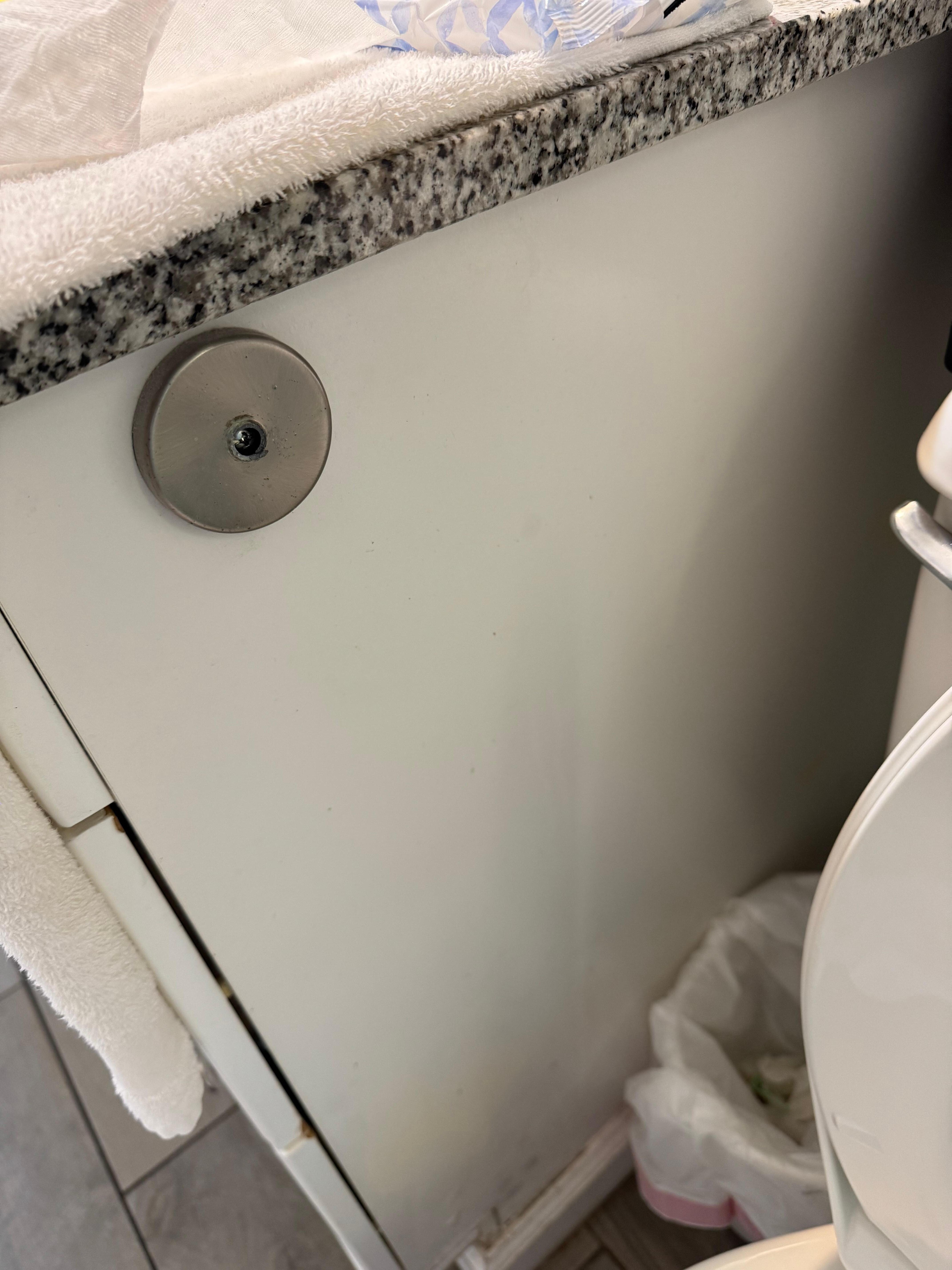 Broken toilet tissue holder. Easy fix but obviously not a concern to owner. Had to sit tissue on counter. 