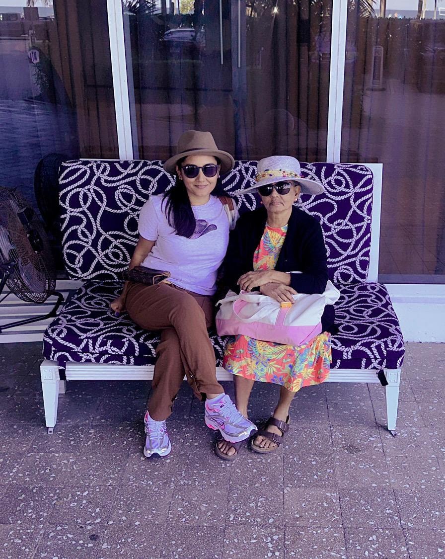 Mom and I. Just wanted to ensure she would be comfortable and she was! ☺️