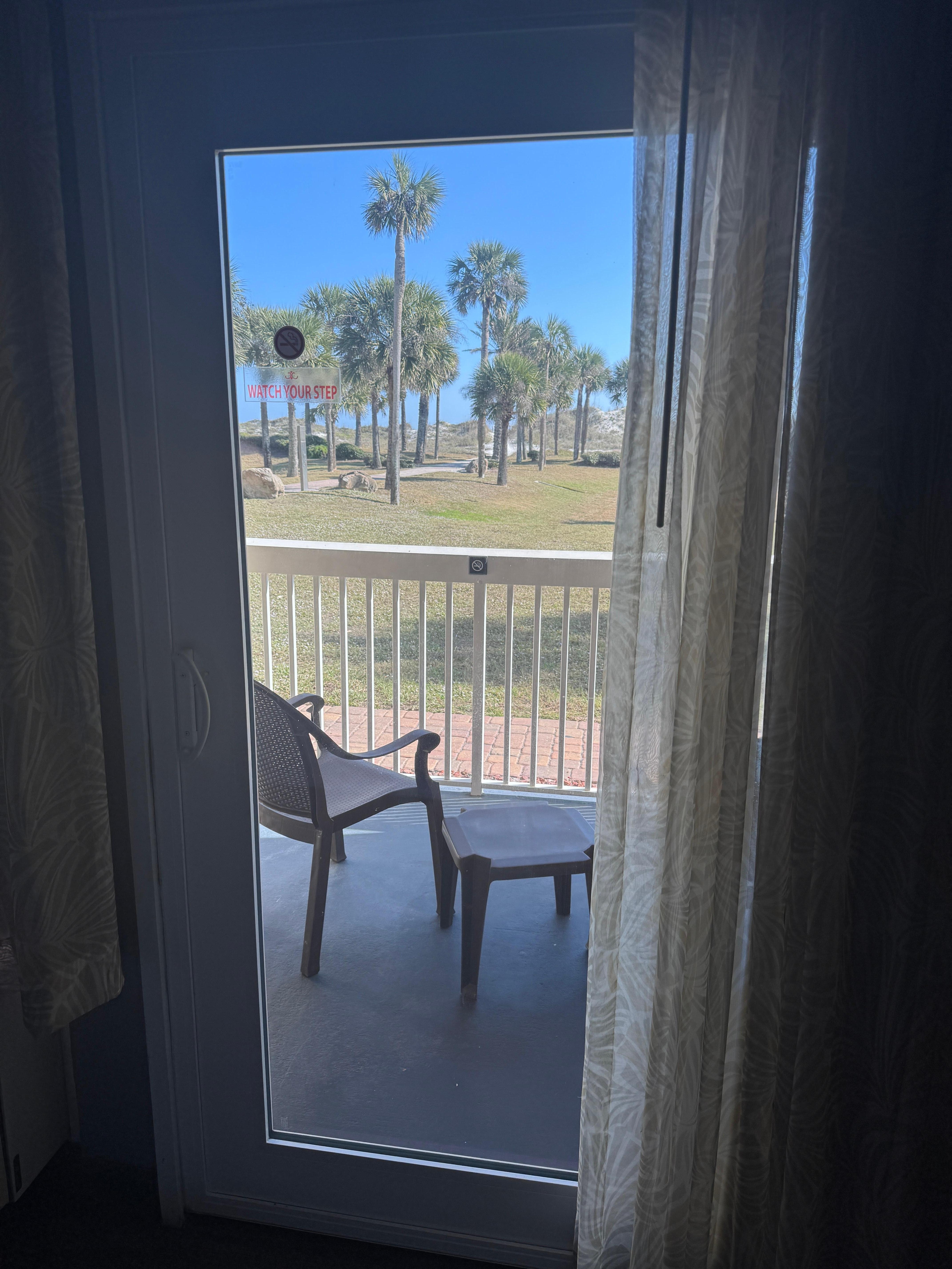 Balcony near the beach. 