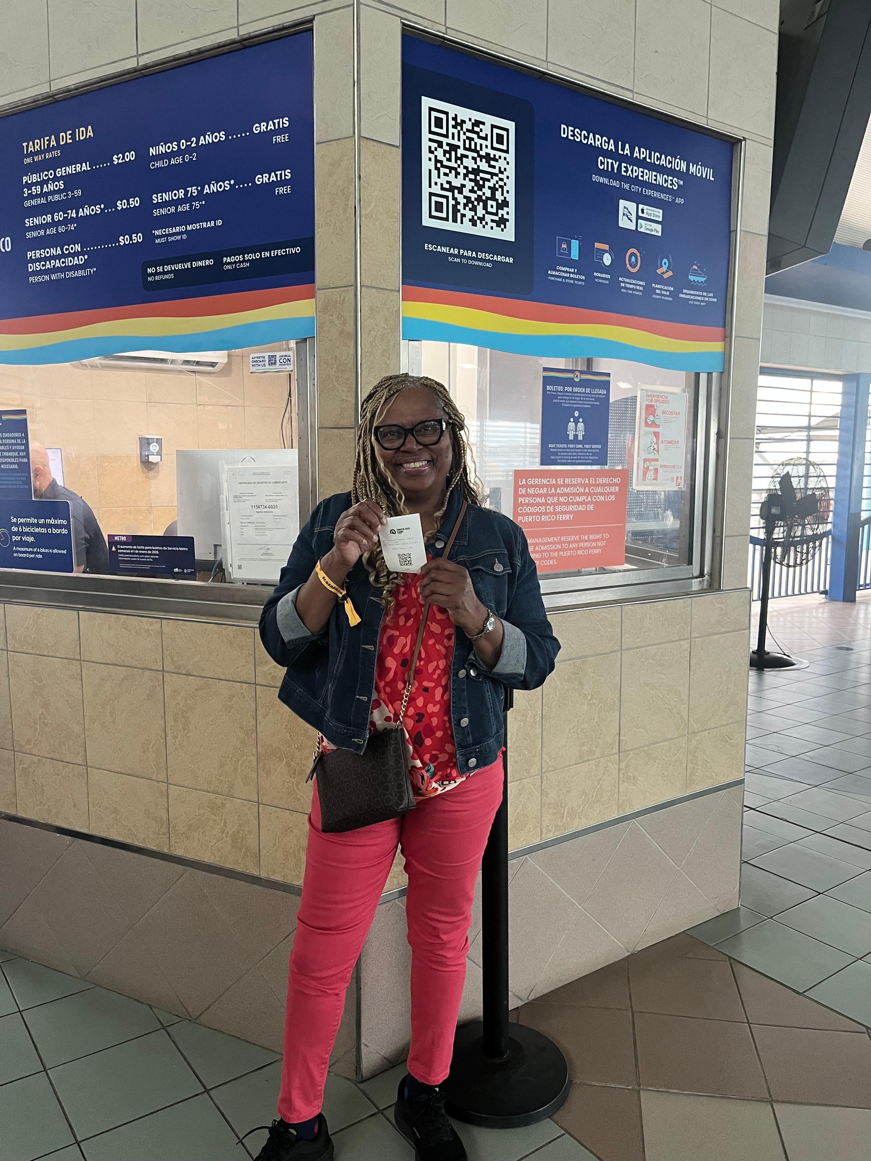 Taking the water taxi back to old Puerto Rico, amazing!