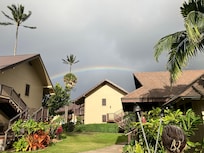 Rainbow over the resort