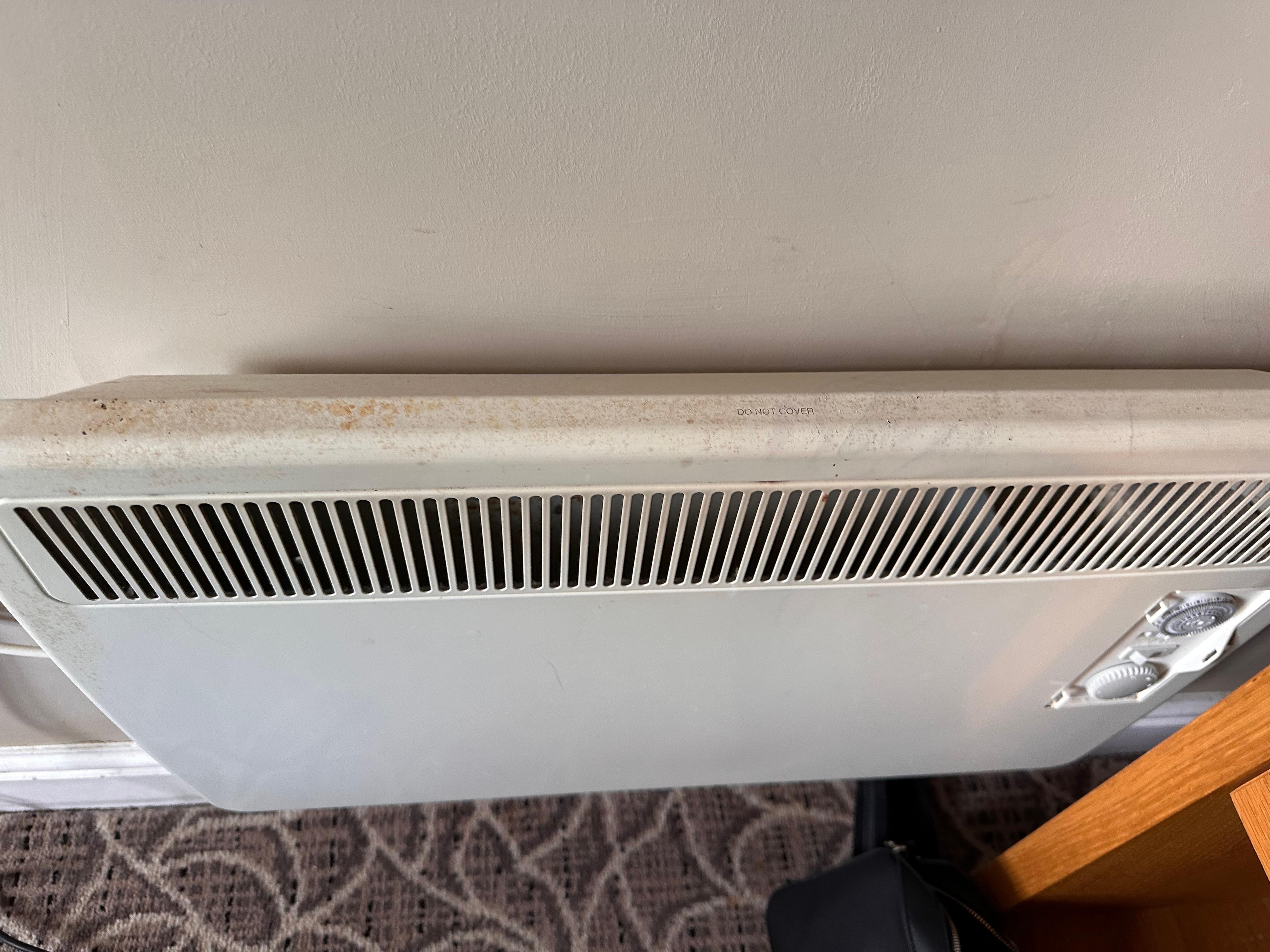 Bedroom heater dirty