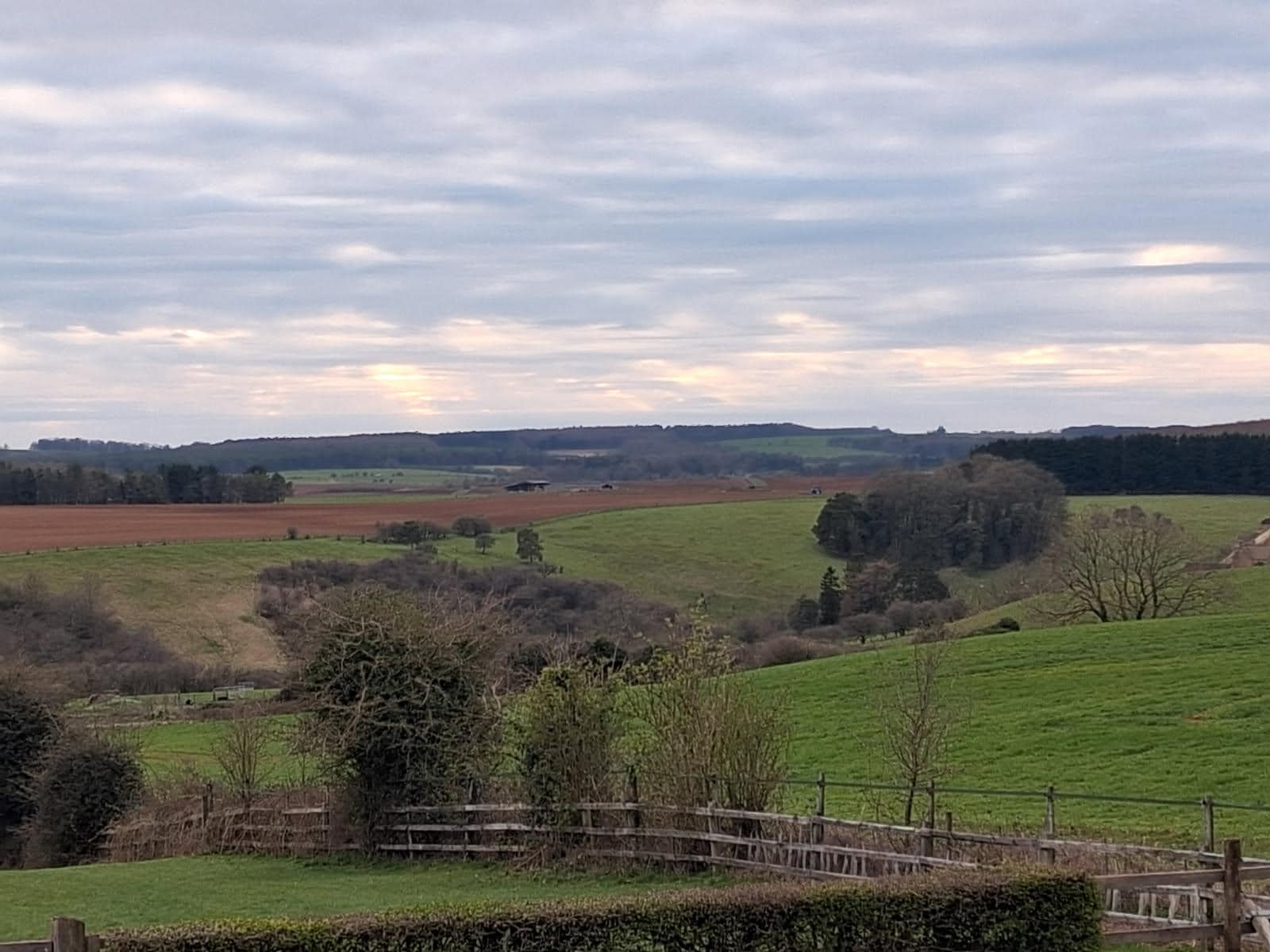 View of fields from Slade Stables 