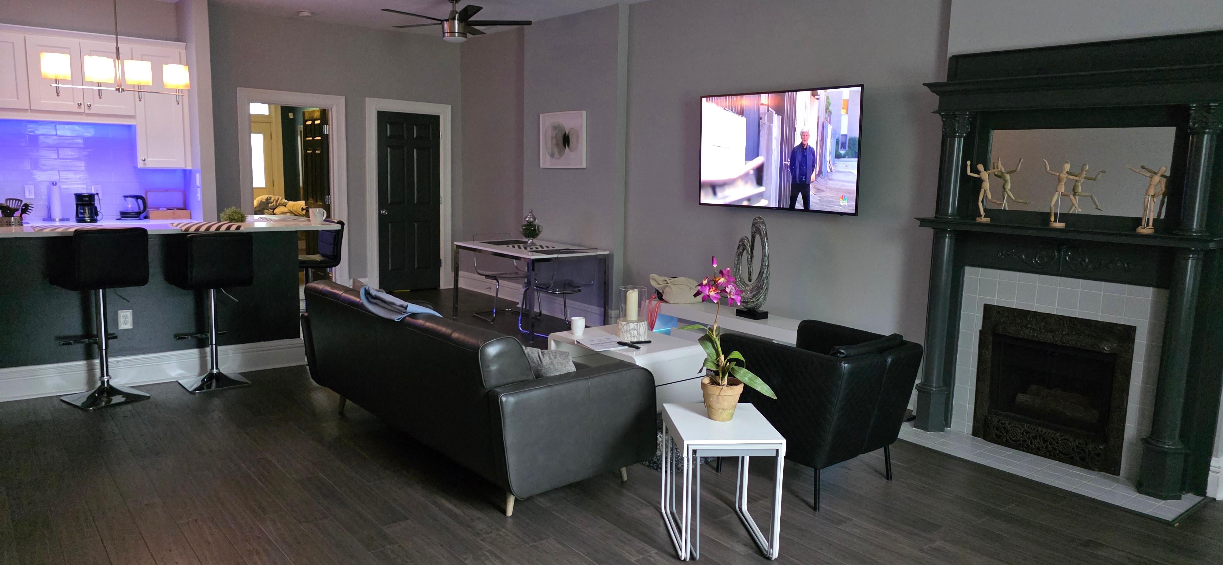 Very comfortable living room/kitchen