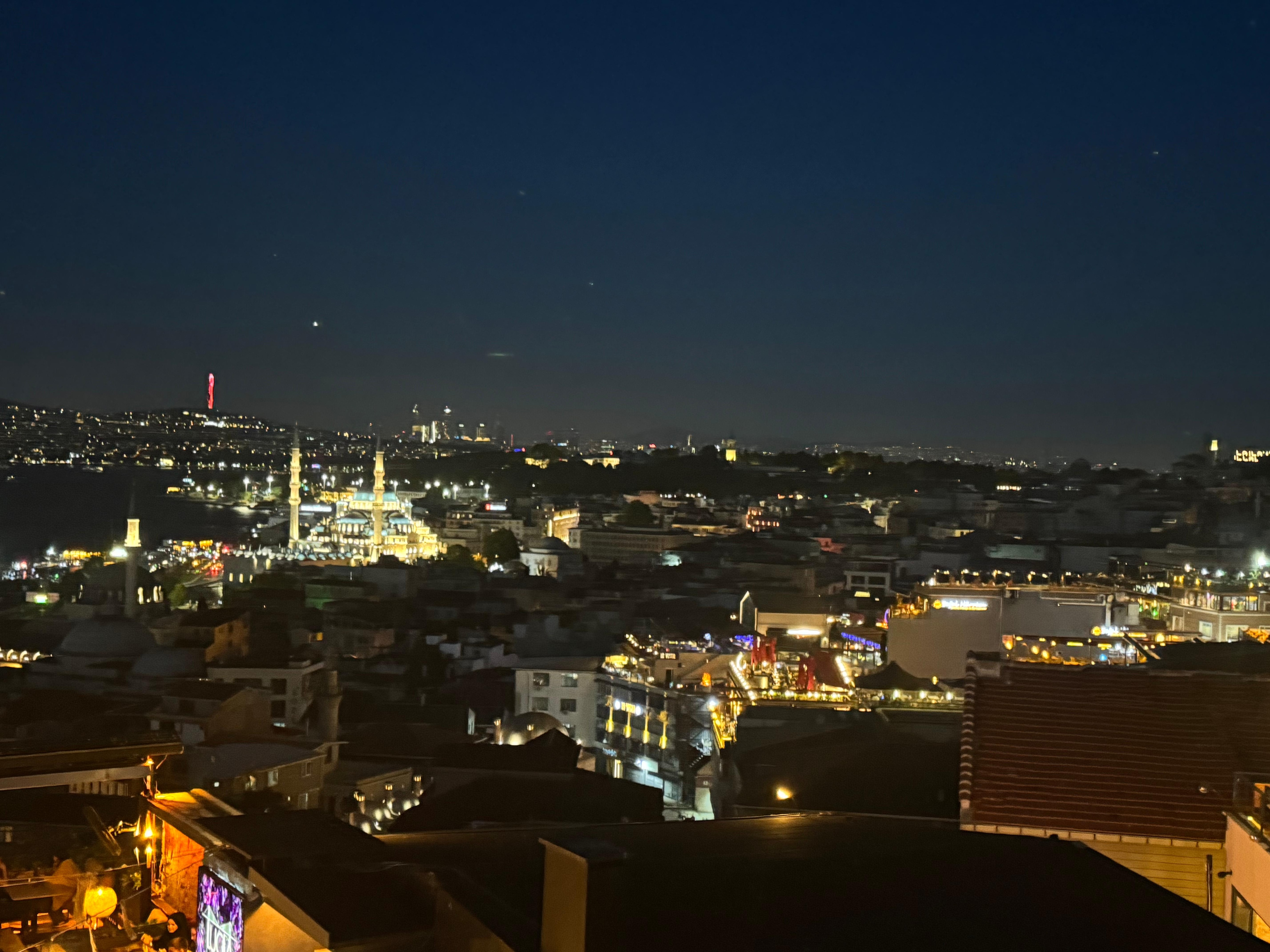 View from roof top restaurant