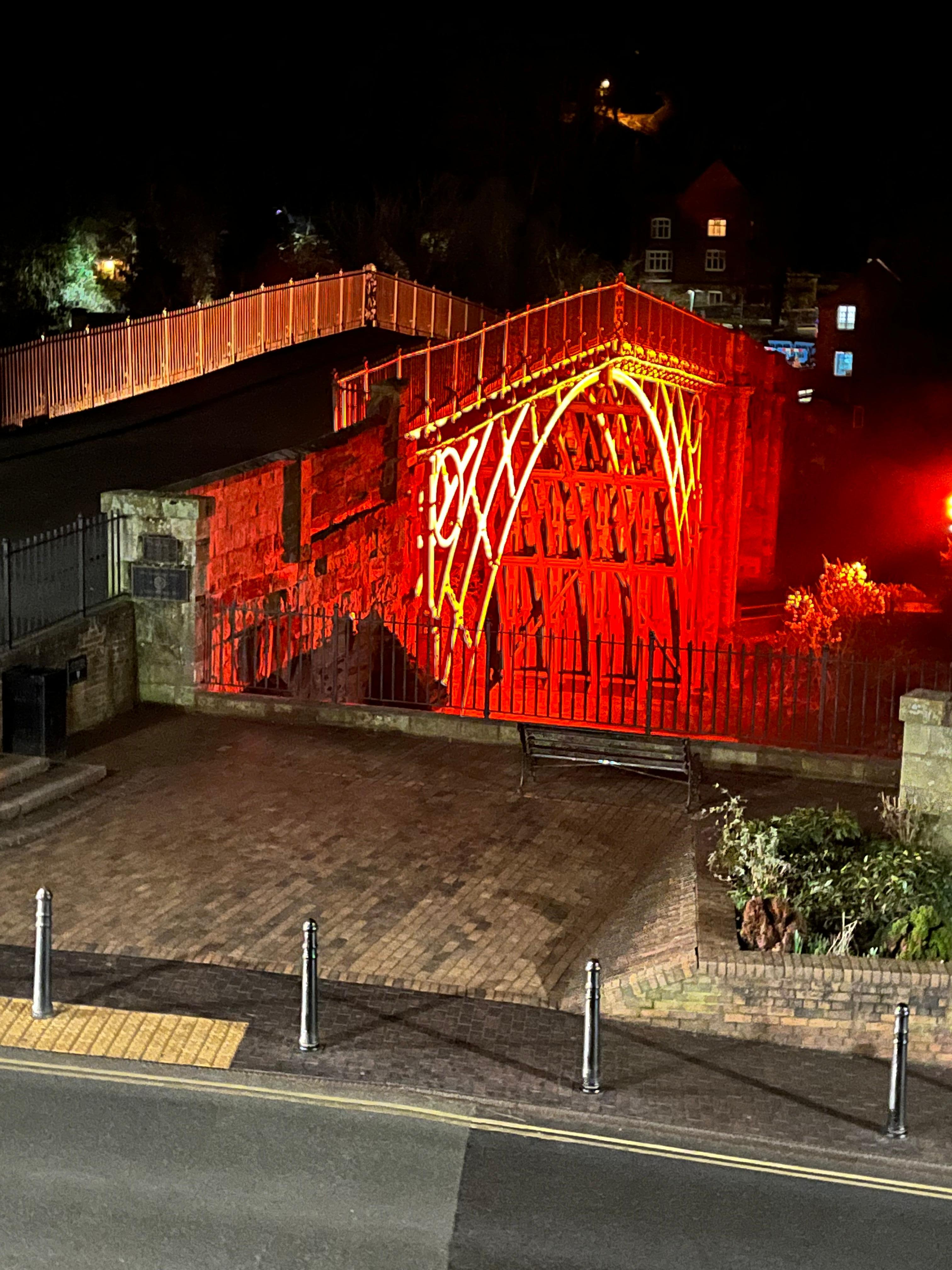 Night view through window in The Bridge room 