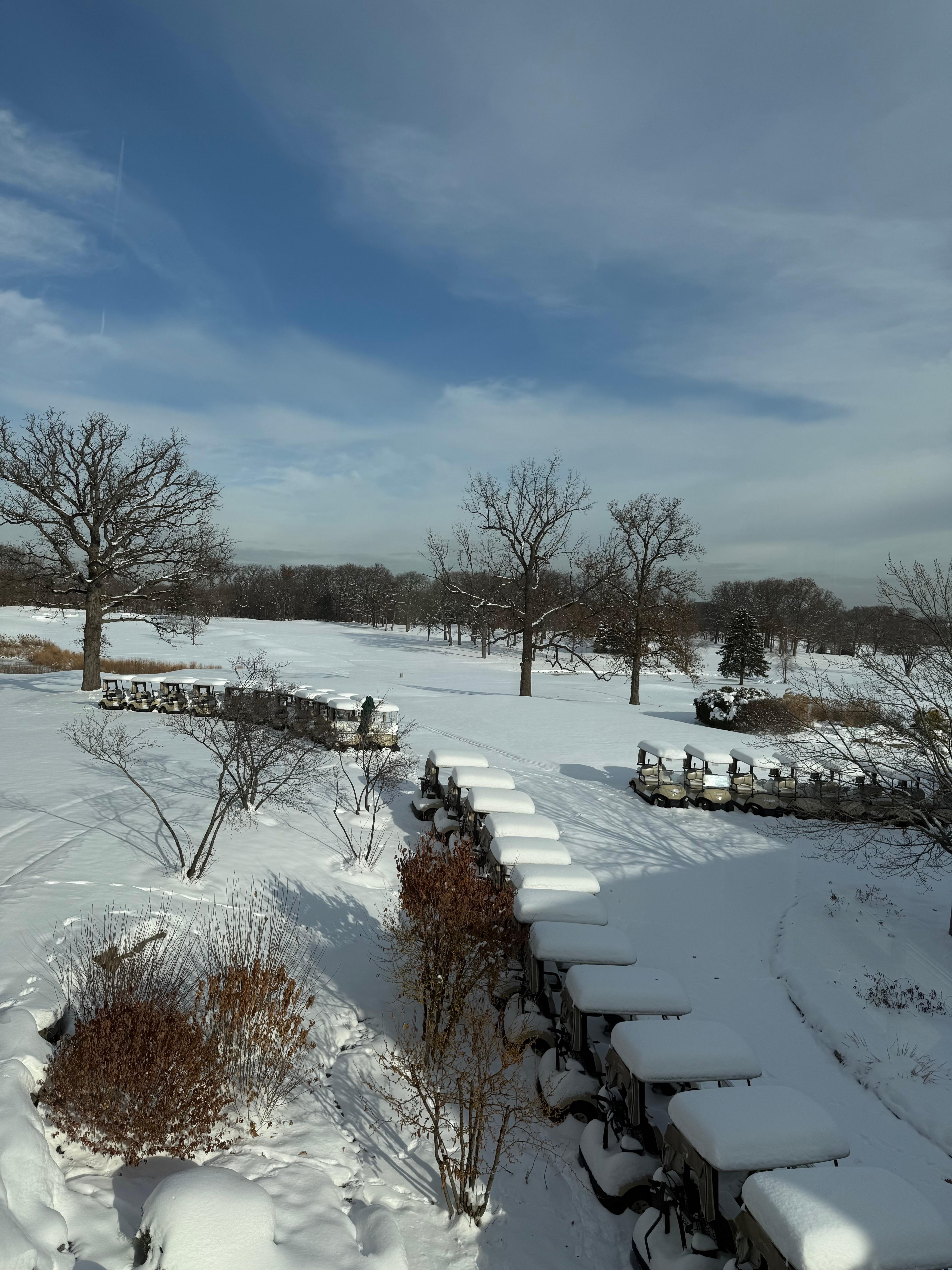 Snow covered course
