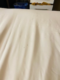 Dirty bed sheets