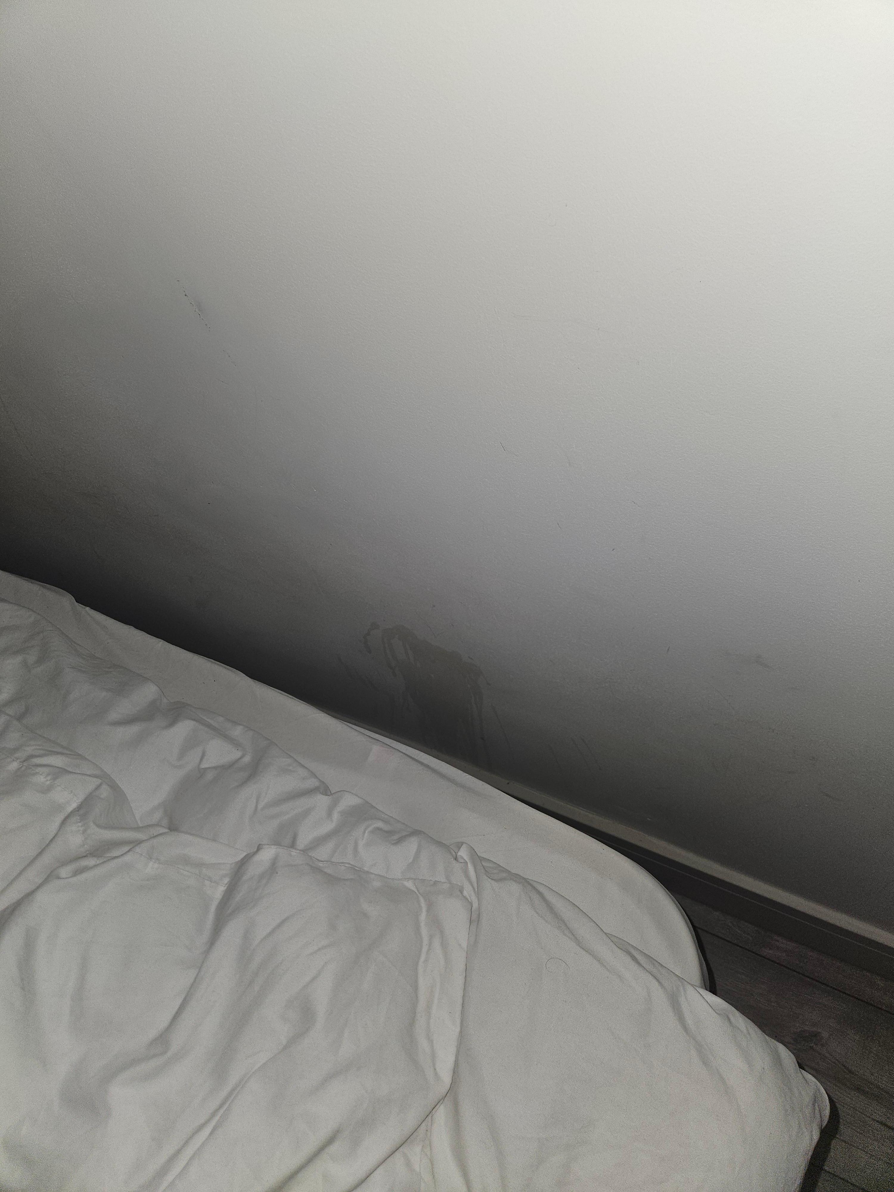 Een vieze vlek op de muur