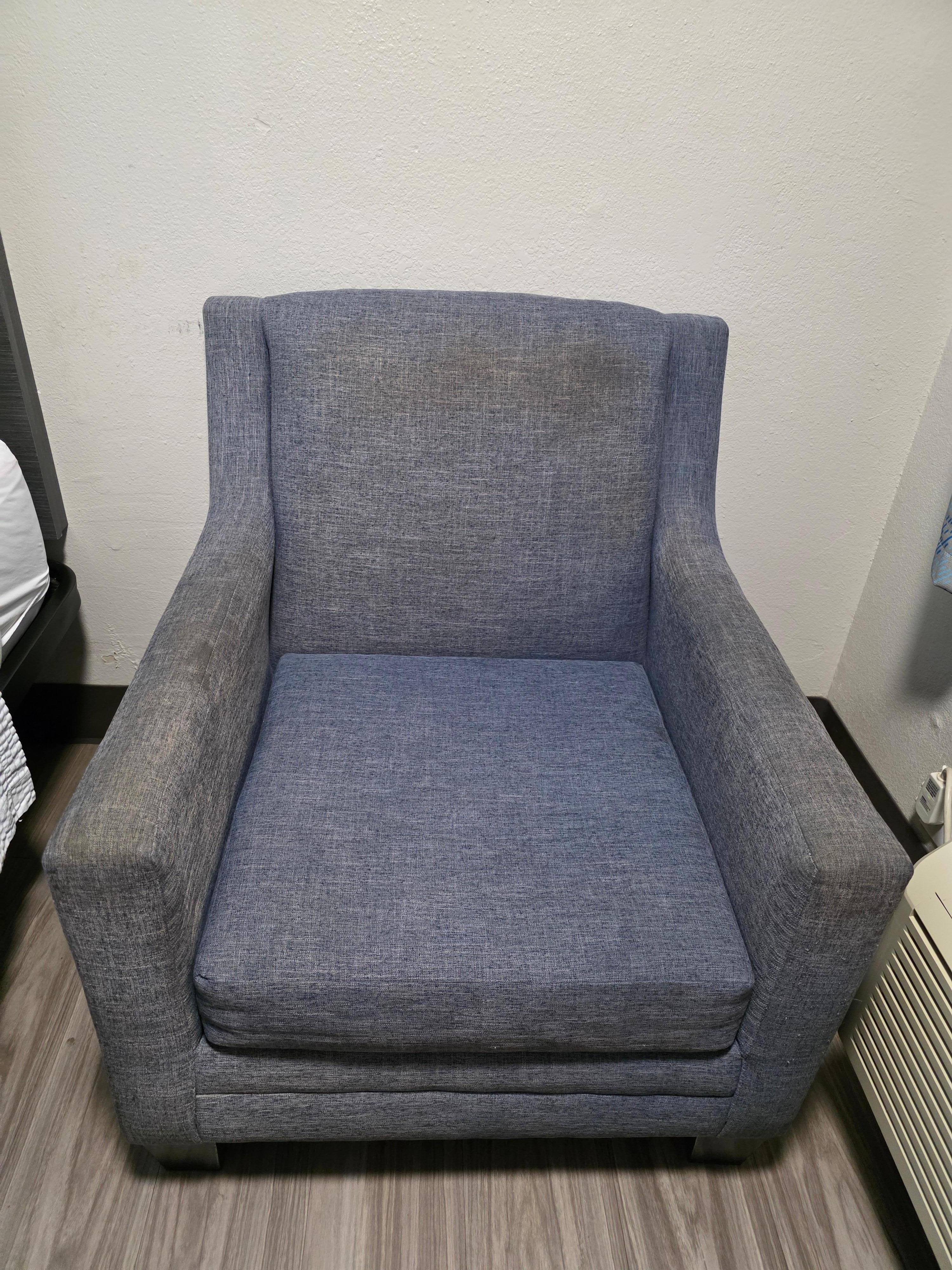 Filthy looking hotel chair