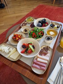 Breakfast served in room