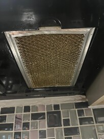Oven vent screen right