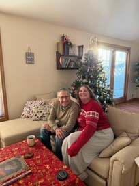 So happy with Christmas tree and decorations! So nice!