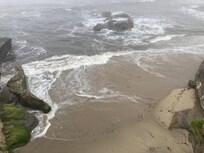 Looking down from deck.