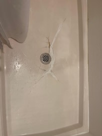 Cracked shower floor