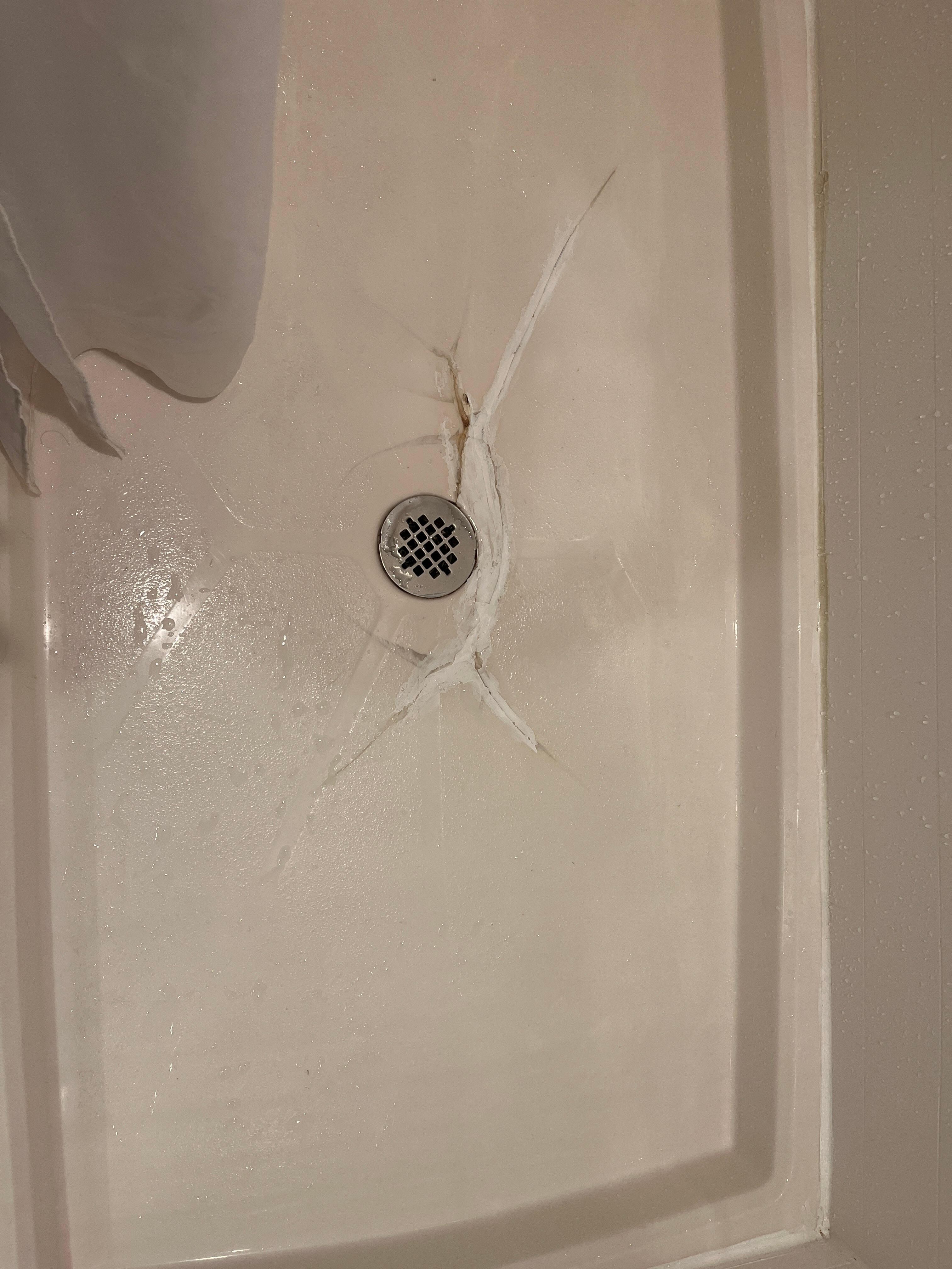Cracked shower floor