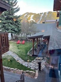 Outdoor seating.