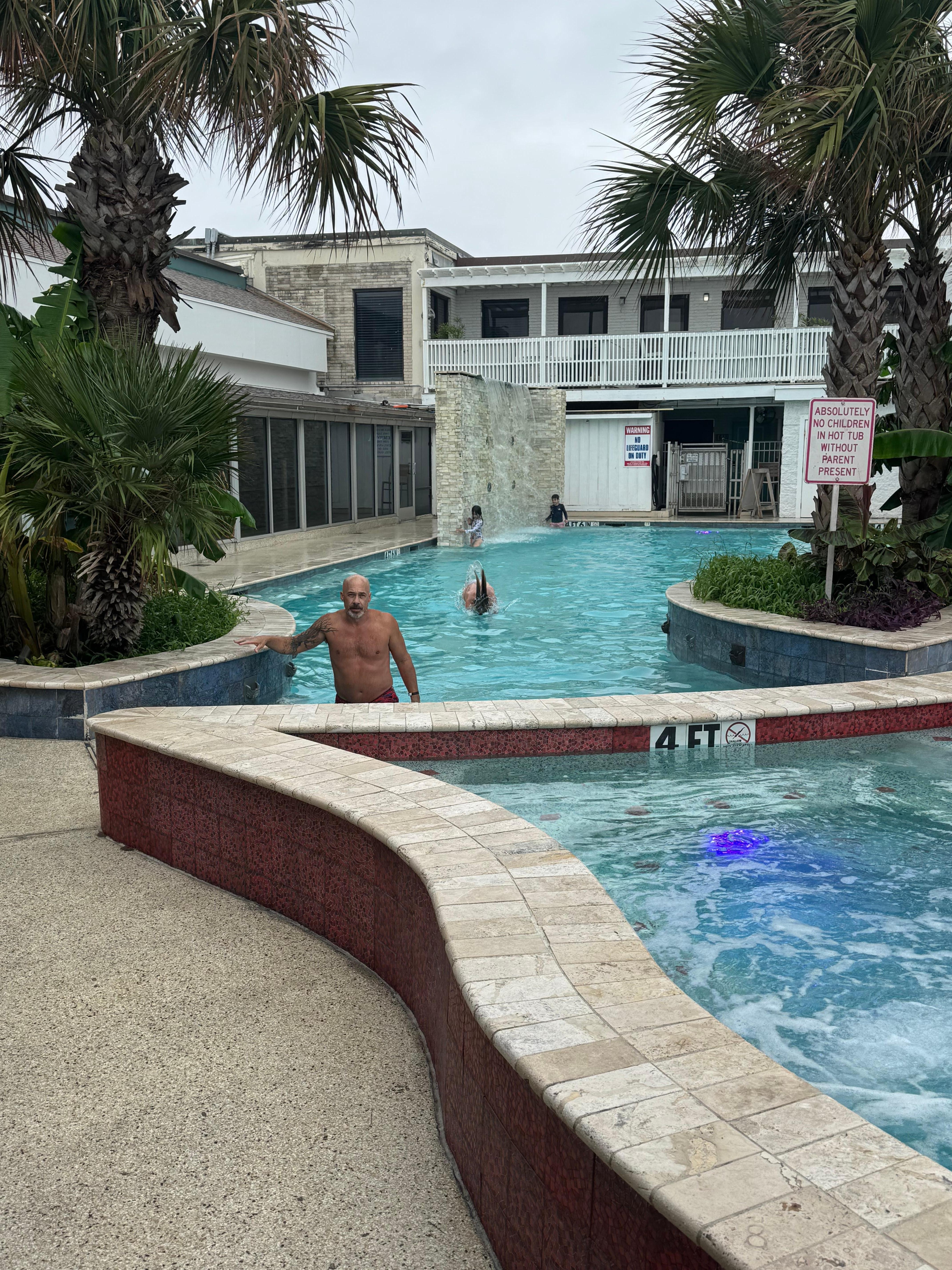 Hot tub and pool