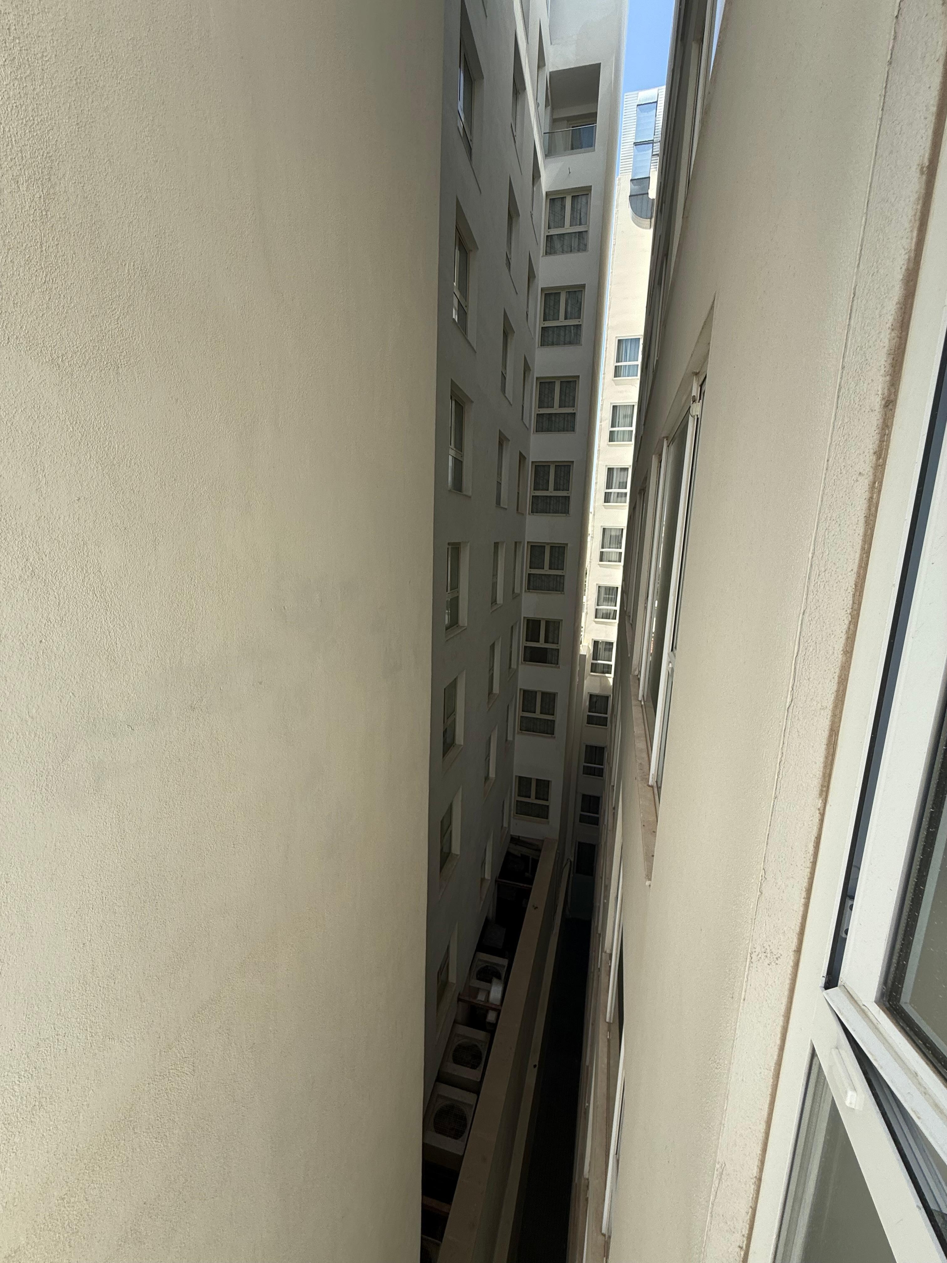 Space between the hotel and other building