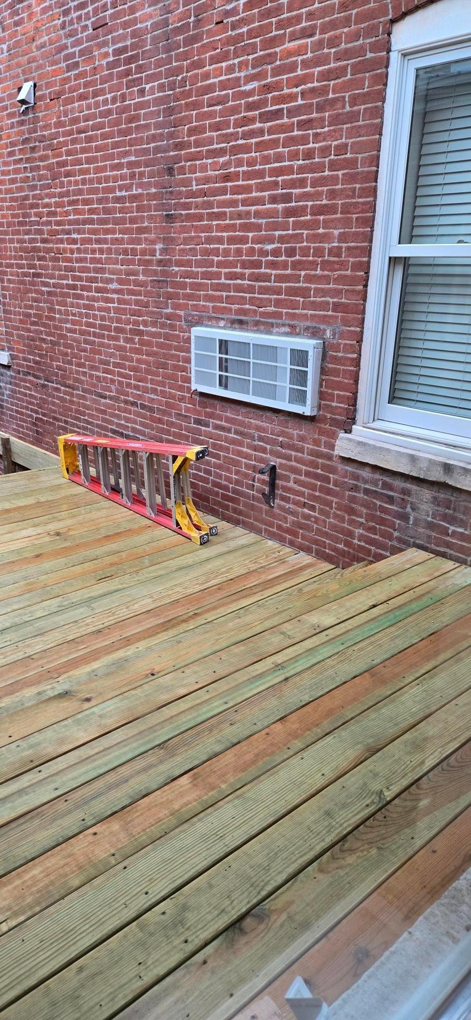 new deck being built outside our room on 2nd floor