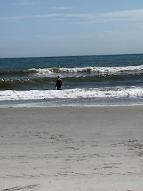 Walk across the street beach