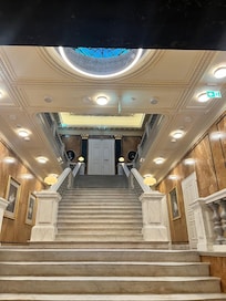 Staircase inside the hotel.