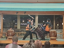 夜のイベント 太鼓の演奏
