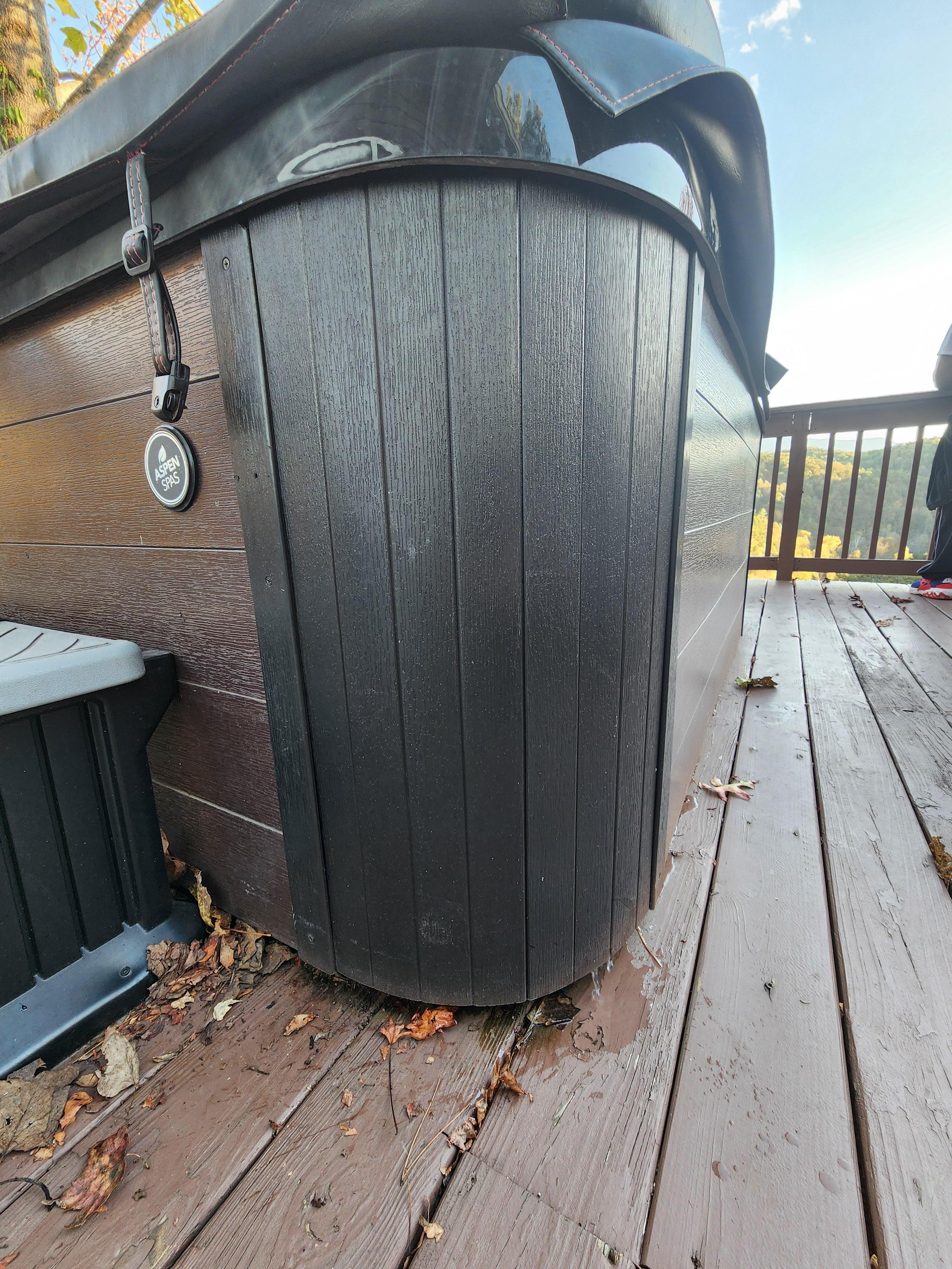 Leaking hot tub